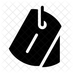 256x256 Dog Tag Icon Of Glyph Style