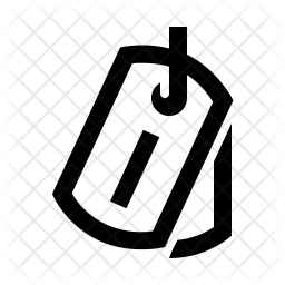 256x256 Dog Tag Icon Of Line Style