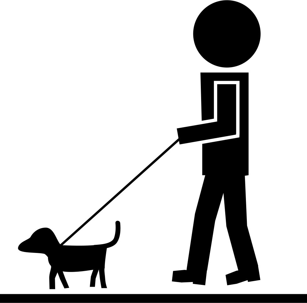 980x968 Man Walking With Pet Dog And A Cord Png Icon Free Download