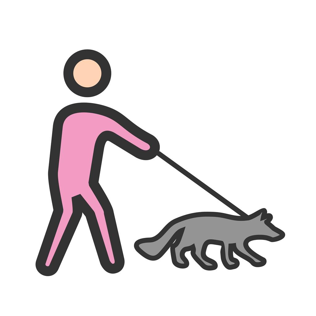 1024x1024 Walking Dog Line Filled Icon