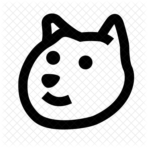 512x512 Doge Icon Of Line Style