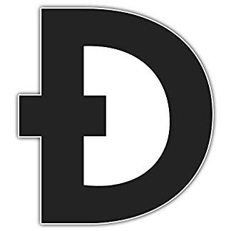 324x324 Skylabel Dogecoin Cryptocurrency Icon Bumper Sticker Vinyl Art