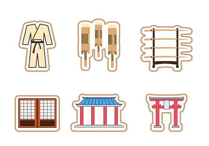 700x490 Dojo Indoor Temple Icon Set