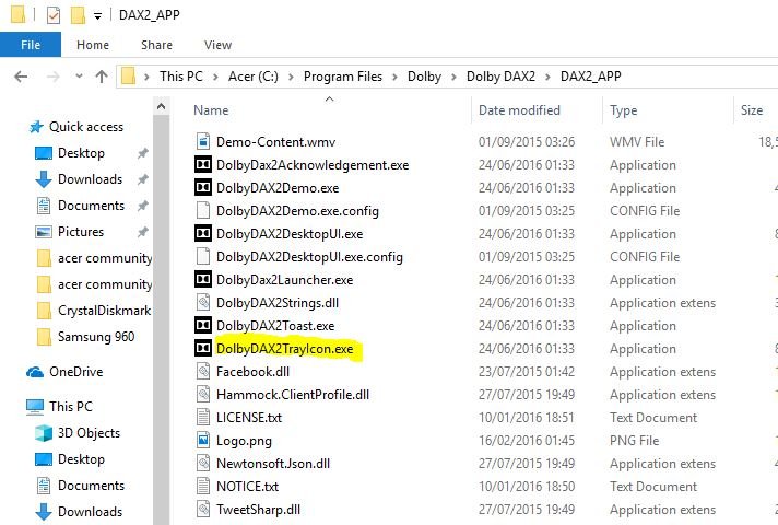 712x480 Dolby Tray Icon Disappeared