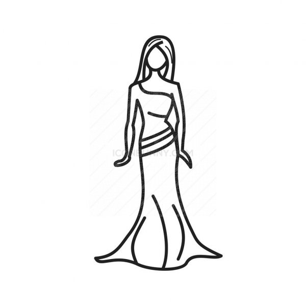 600x600 Barbie Doll Line Icon