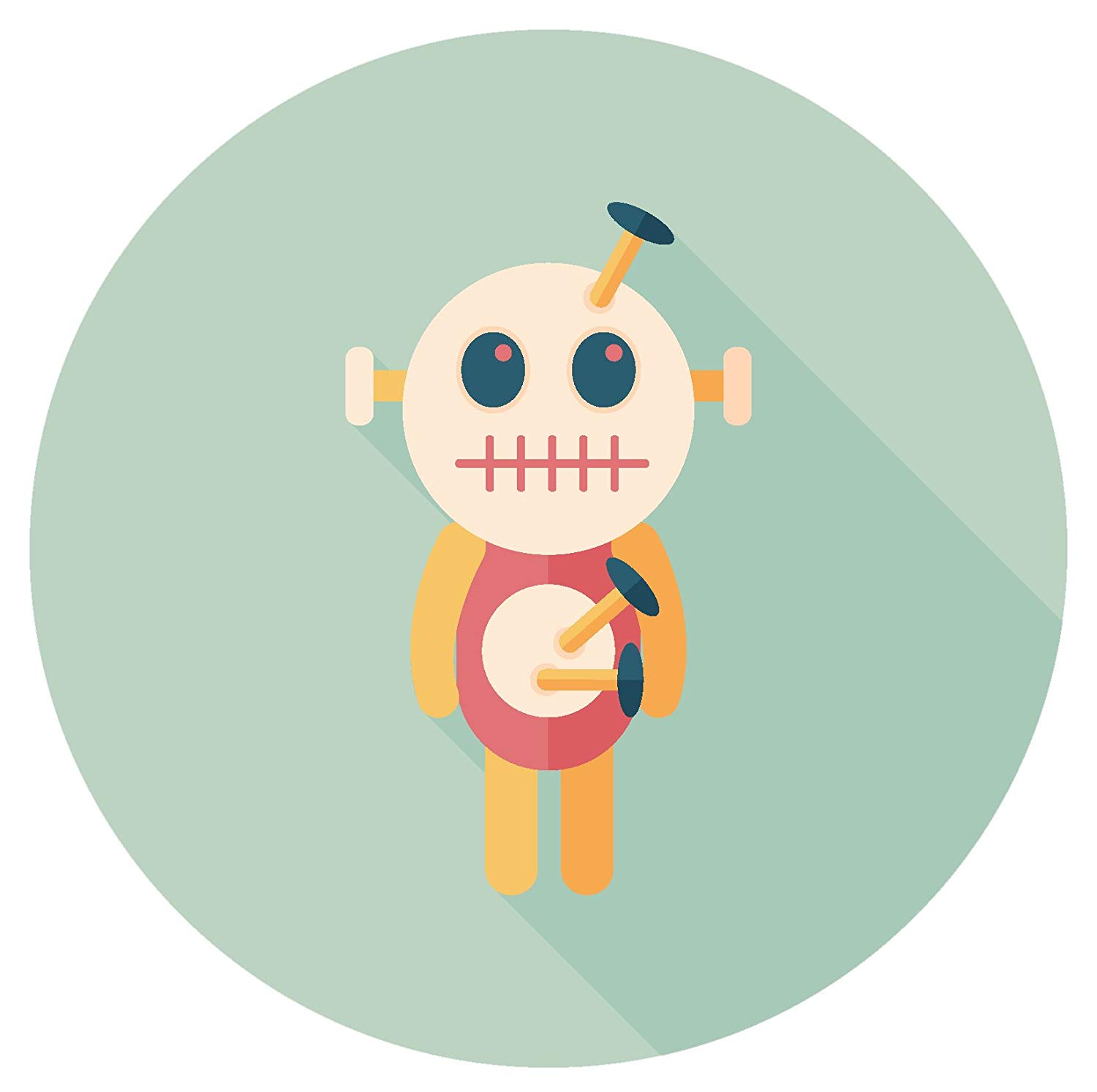 1500x1493 Creepy Mix Match Voodoo Rag Doll Icon Vinyl Decal