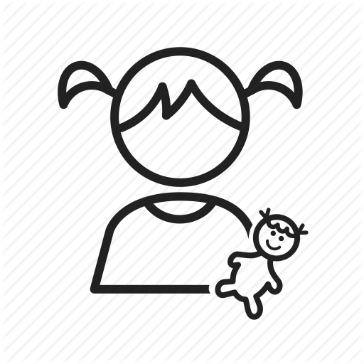 512x512 Baby, Child, Doll, Dolls, Happy, Home, Playing Icon