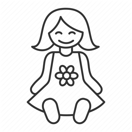 512x512 Baby, Child, Doll, Game, Girl, Play, Toy Icon