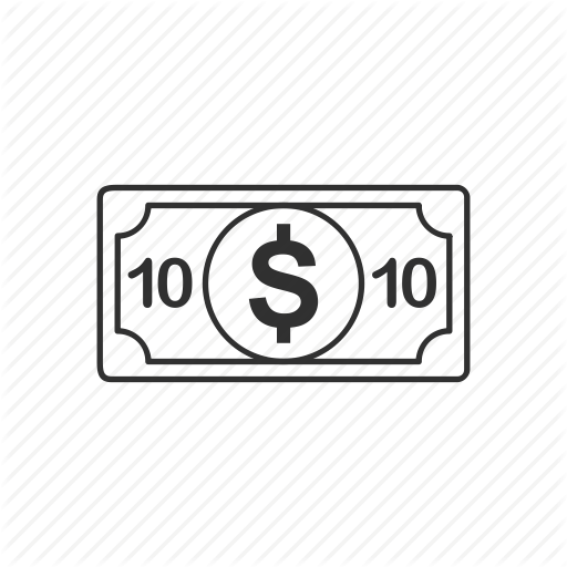 512x512 Bill, Dollar, Money, Ten, Ten Dollar Bill Icon