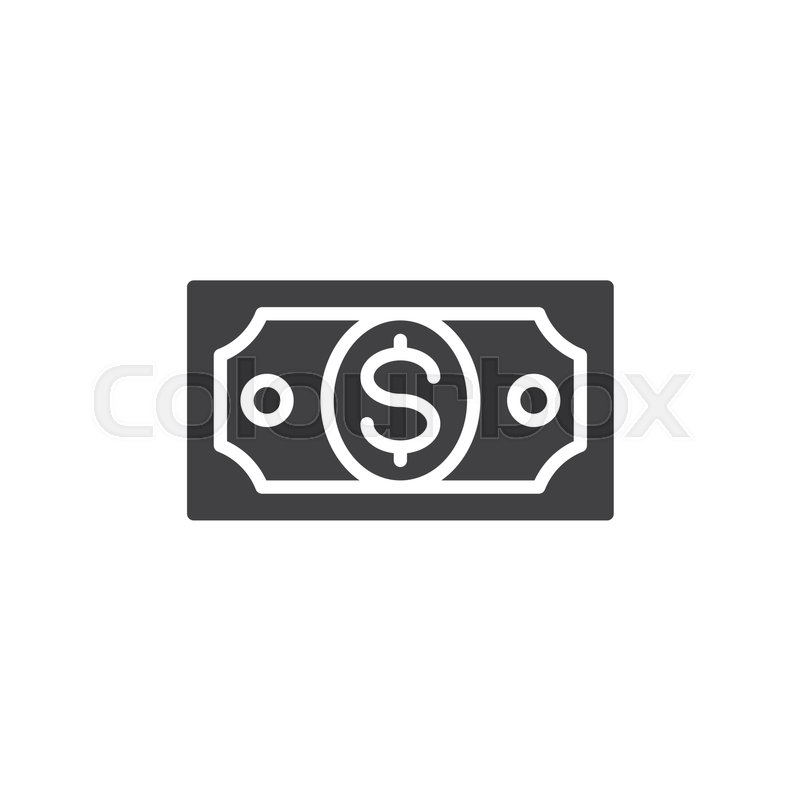 800x800 Dollar Bill Icon Vector, Filled Flat Stock Vector Colourbox
