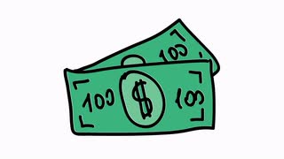 320x180 Money Rain Of Dollar Bills On The Green Background Motion