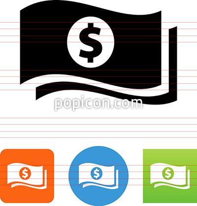 400x418 Vector Dollar Bills Icon