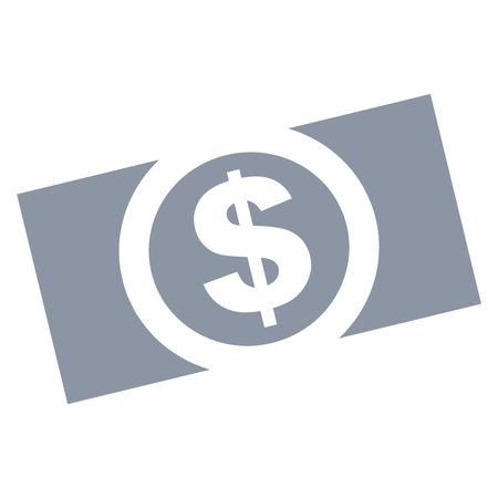 450x450 Vector Illustration Of Dollar Bill Icon In Gray Freestock Icons