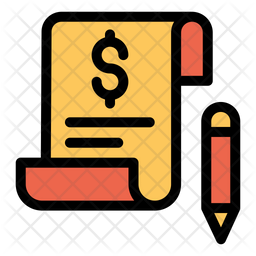 256x256 Dollar Bill Icon Of Colored Outline Style