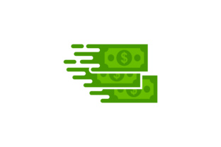 312x208 Fast Transfer Dollar Icon Graphic