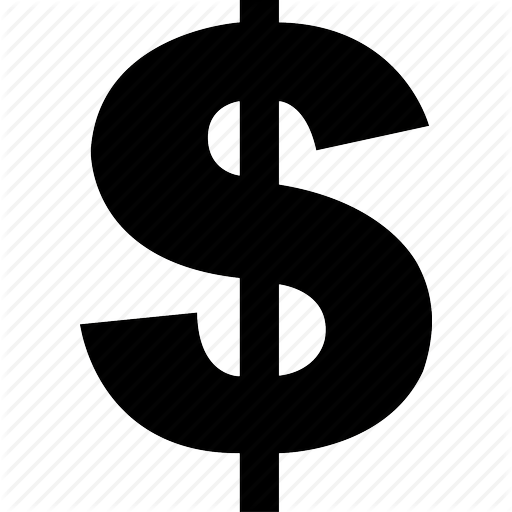 512x512 Dollar Black Icon Png