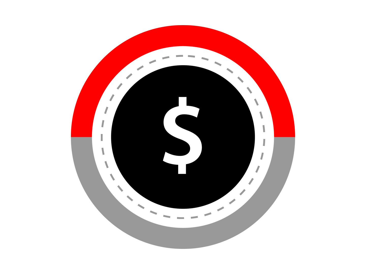 1440x1080 Free Dollar Red Round Icon Download