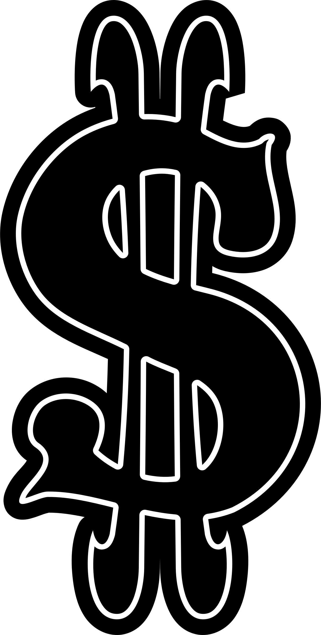 Black White Dollar Sign Icons Png 1214x2400 Black White Dollar Sign Icons Png