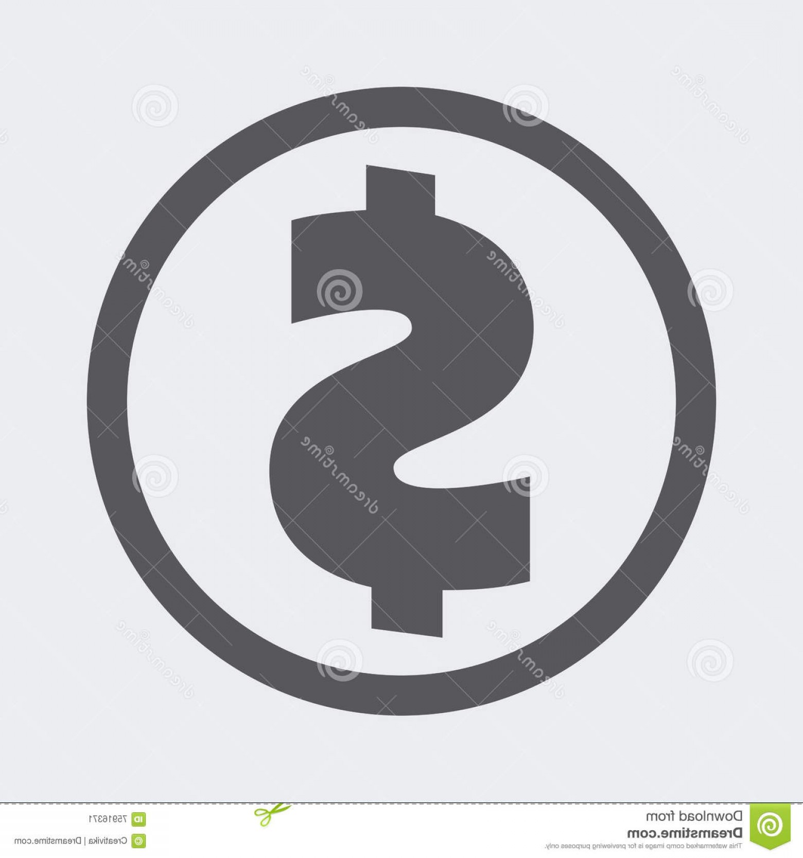 1560x1668 Stock Illustration Dollar Sign Icon Flat Symbol Usa Currency