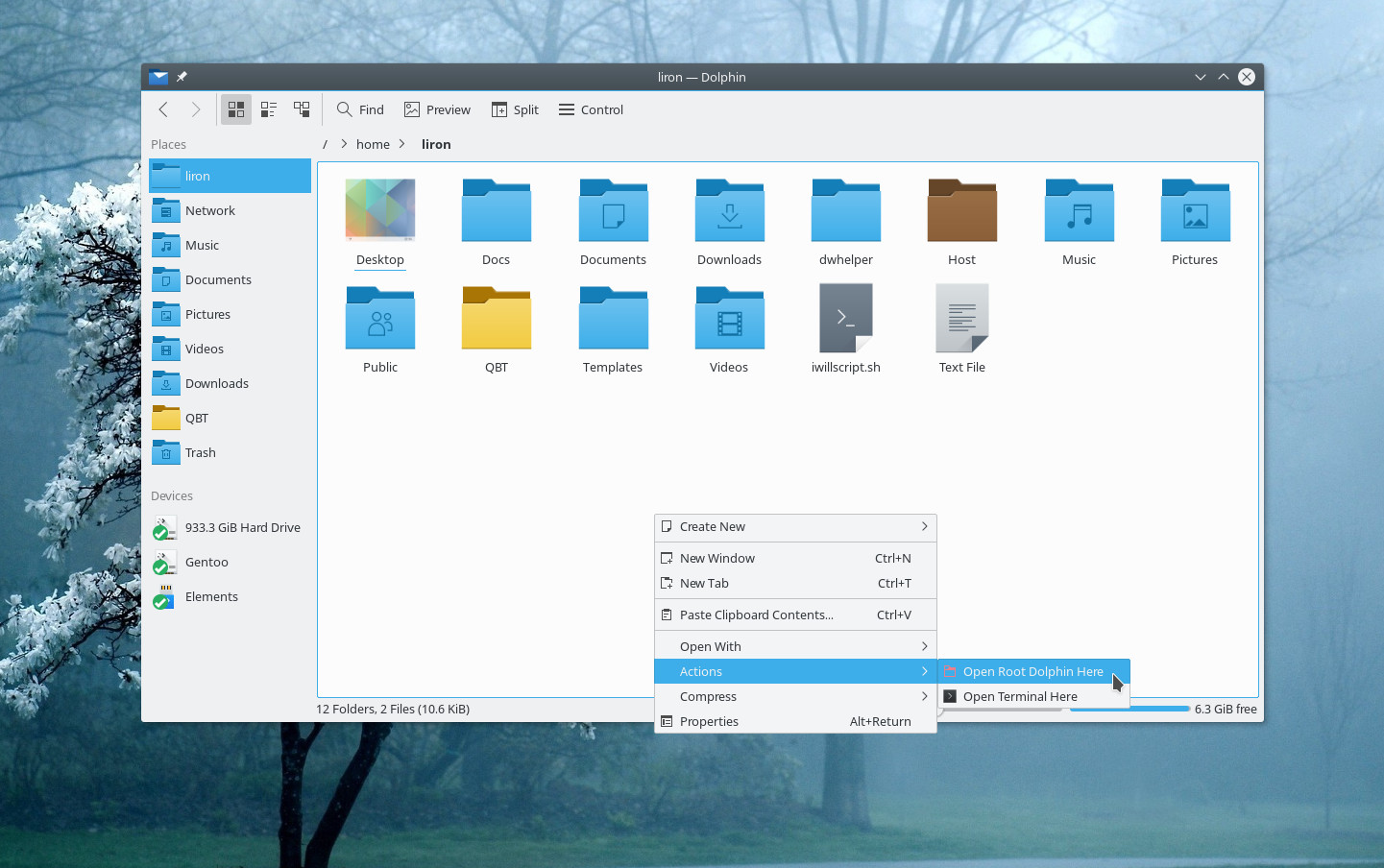 1441x904 How To Add Open As Root Entry Manually To Kde's Dolphin