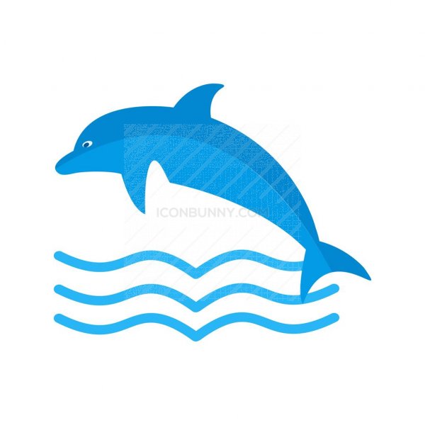 600x600 Dolphin Flat Multicolor Icon