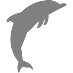 256x256 Gray Dolphin Icon