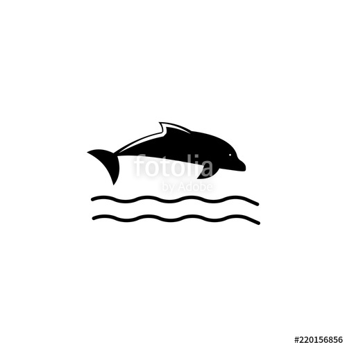500x500 Dolphn Element Of Beach Holidays Icon For Mobile Concept