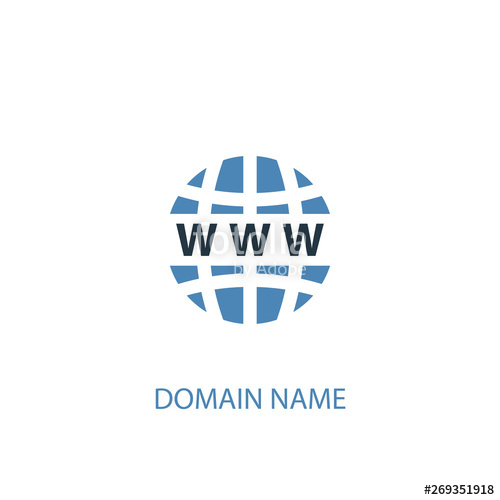 500x500 Domain Name Concept Colored Icon Simple Blue Element