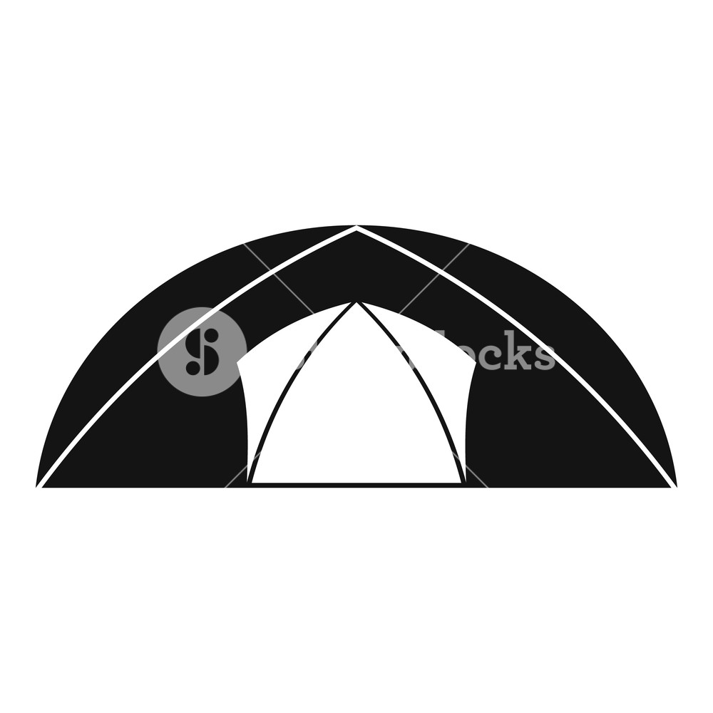 1000x1000 Dome Tent For Camping Icon Simple Illustration Of Dome Tent