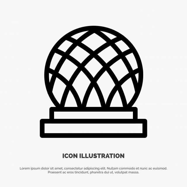 Building Canada City Dome Line Icon Vector, Architecture 640x640 Building Canada City Dome Line Icon Vector, Architecture