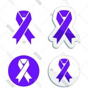 300x300 Stock Vector Purple Ribbon Pancreatic Cancerc Testicular Cancerc