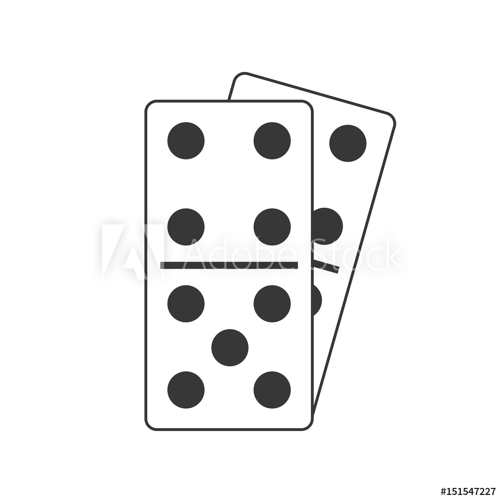 1000x1000 Photo Art Print Domino Icon Gaming Item,isolated On White