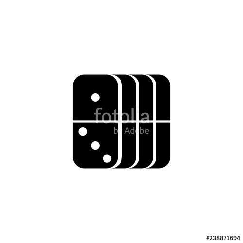 500x500 Domino Vector Icon Domino Sign On White Background Domino Icon
