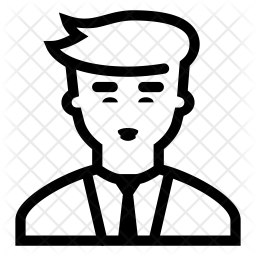 256x256 Donald Trump Icon Of Line Style