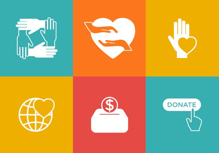 700x490 Vector Donation Icon Set