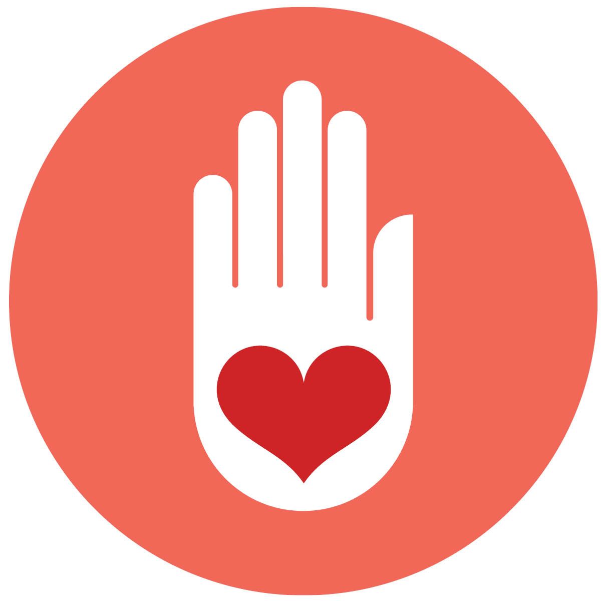1200x1200 Flat Design Heart Hands, Donate Now, Heart
