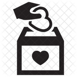 256x256 Charity Donation Icon Of Glyph Style