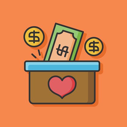 416x416 Donate Money Vector Icon Premium Clipart