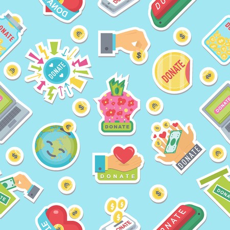 450x450 Donate Buttons Pattern Help Icon Donation Gift Charity Isolated