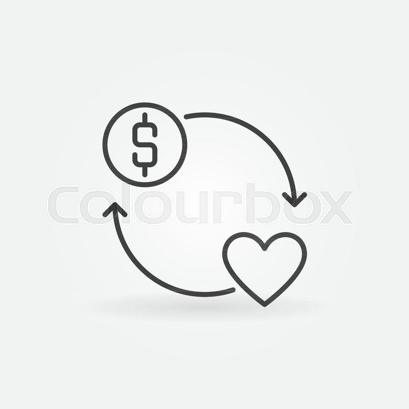 800x800 Donate Money Vector Round Concept Icon Stock Vector Colourbox