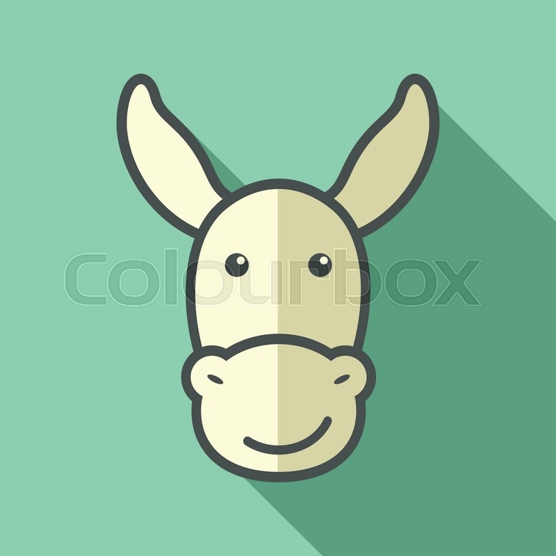 800x800 Donkey Icon Farm Animal Vector Stock Vector Colourbox