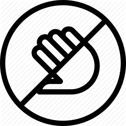 512x512 Dont, Finger, Hand, Round, Touch Icon