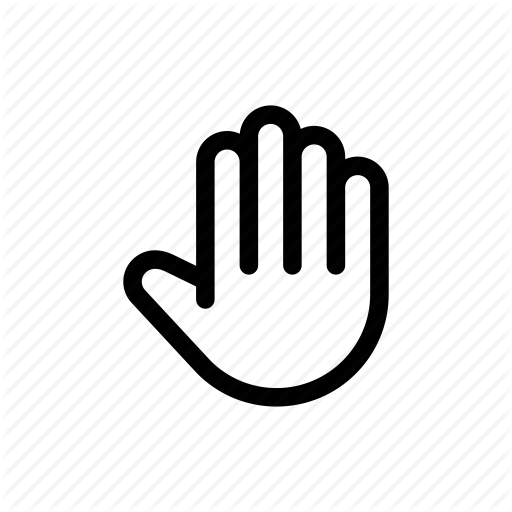 512x512 Control, Dont Move, Gesture, Hand, Stay, Stop, Wait Icon