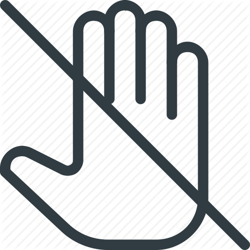 512x512 Disallow, Dont, Gesture, Hand, Hold, No, Touch Icon