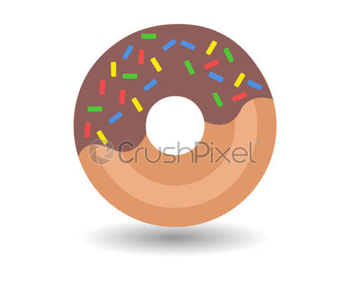 500x438 Donut Icon, Stock Vector Crushpixel
