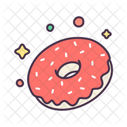 256x256 Donut Icon Of Colored Outline Style