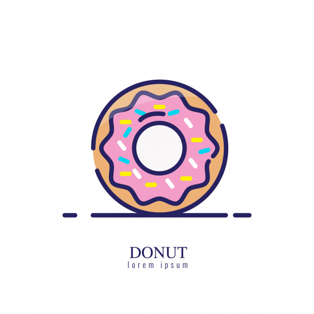 626x626 Donut Icon On A White Background Vector Premium Download