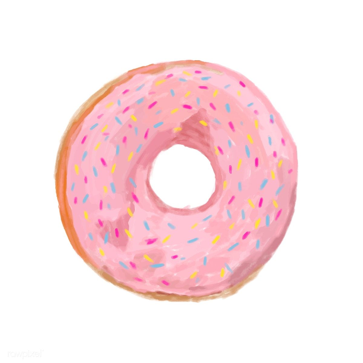 1200x1200 Illustration Of Hand Drawn Donut Icon Isolated On White Background