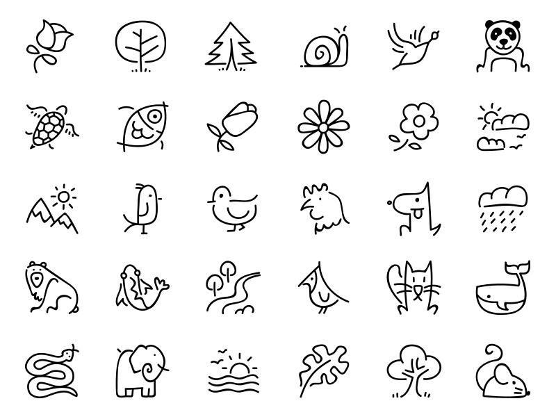 800x600 Doodle Icon Set