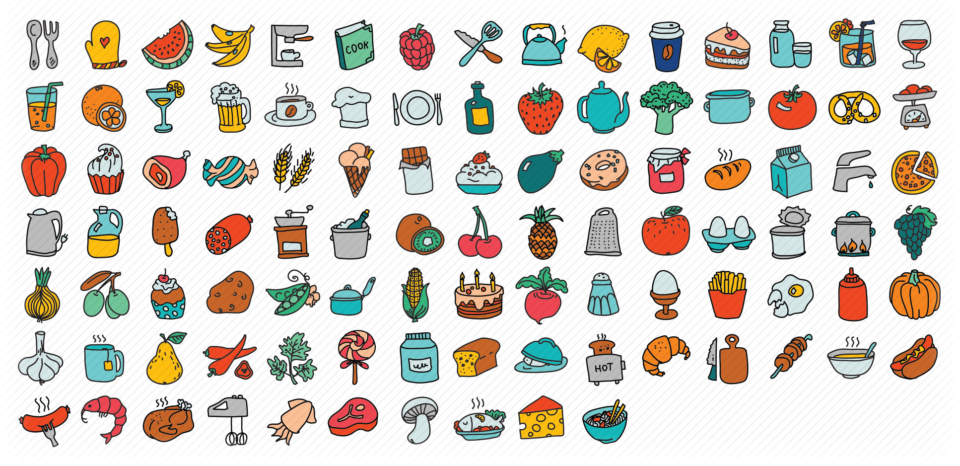1934x938 Hand Drawn Doodle Icon Set Roundicons